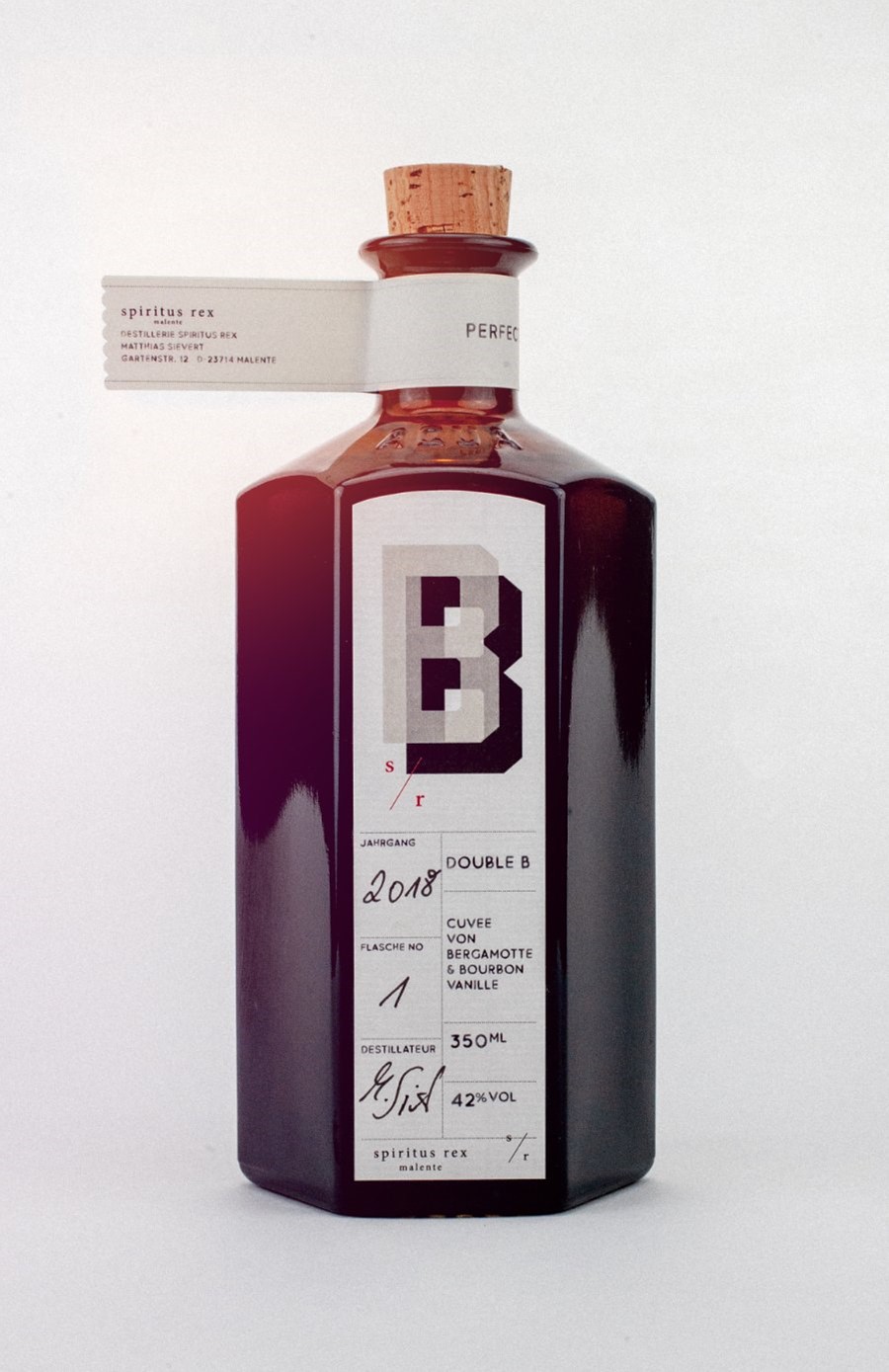 Cuvée von Bergamotte und Bourbon Vanille 42% Vol., Spiritus Rex (Originalrezept Stählemühle) 0,35 l